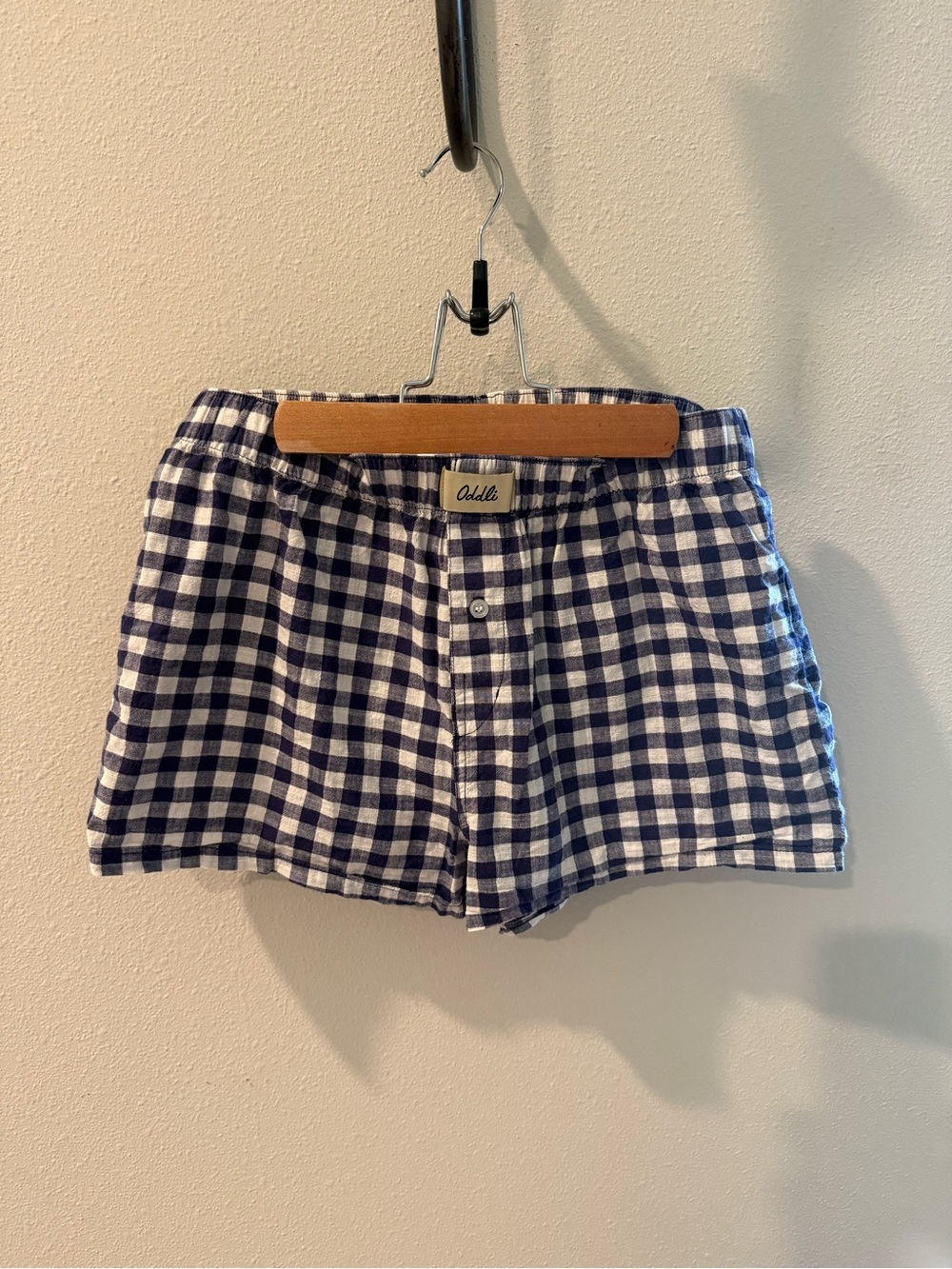 ODDLI Blue Gingham Boxer Shorts